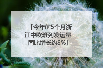 今年前5个月浙江中欧班列发运量同比增长约8%