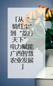 从“一骑红尘”到“荔行天下” 电力赋能广西智慧农业发展