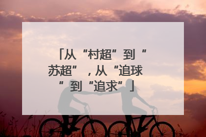 从“村超”到“苏超”，从“追球”到“追求”