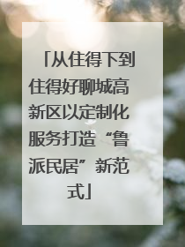 从住得下到住得好聊城高新区以定制化服务打造“鲁派民居”新范式