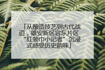 从酿造技艺到古代战道，雄安新区容东片区“红领巾小记者”沉浸式感受历史韵味