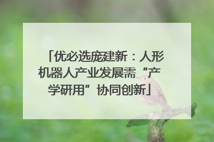 优必选庞建新：人形机器人产业发展需“产学研用”协同创新