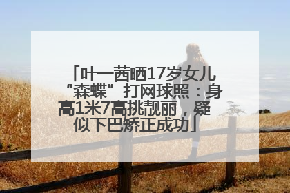 叶一茜晒17岁女儿“森蝶”打网球照：身高1米7高挑靓丽，疑似下巴矫正成功