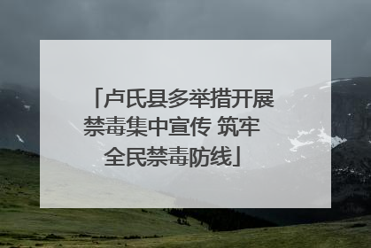 卢氏县多举措开展禁毒集中宣传 筑牢全民禁毒防线