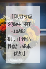 印尼考虑采购中国歼-10战斗机，正评估性能与成本优势