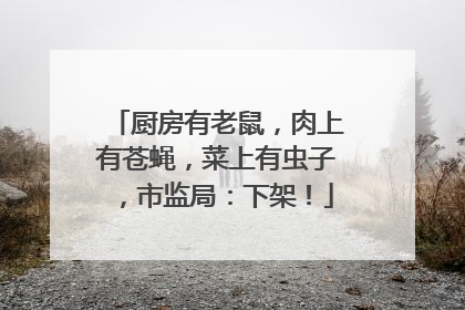 厨房有老鼠，肉上有苍蝇，菜上有虫子，市监局：下架！