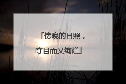 傍晚的日照，夺目而又绚烂