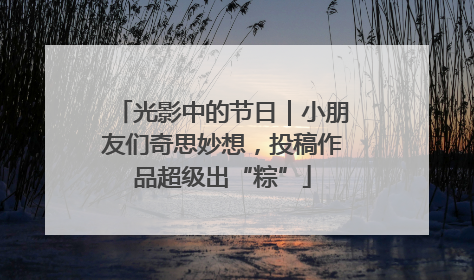 光影中的节日｜小朋友们奇思妙想，投稿作品超级出“粽”