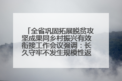 全省巩固拓展脱贫攻坚成果同乡村振兴有效衔接工作会议强调：长久守牢不发生规模性返贫致贫底线 王宁出席并讲话 王予波主持