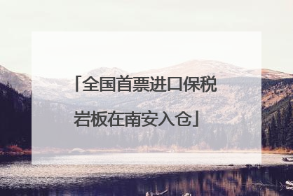全国首票进口保税岩板在南安入仓