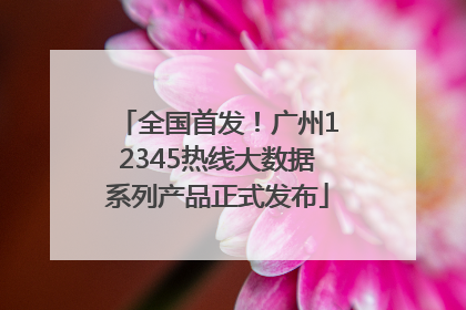 全国首发！广州12345热线大数据系列产品正式发布