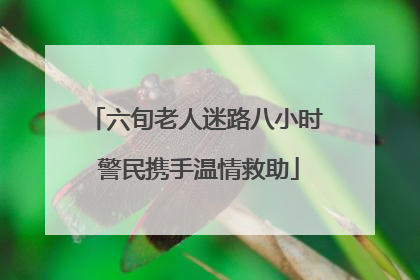 六旬老人迷路八小时 警民携手温情救助
