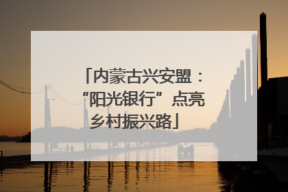 内蒙古兴安盟：“阳光银行”点亮乡村振兴路