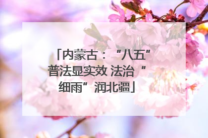 内蒙古：“八五”普法显实效 法治“细雨”润北疆
