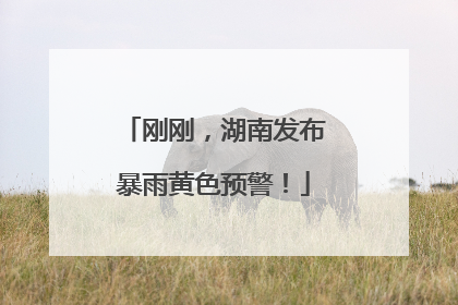 刚刚，湖南发布暴雨黄色预警！