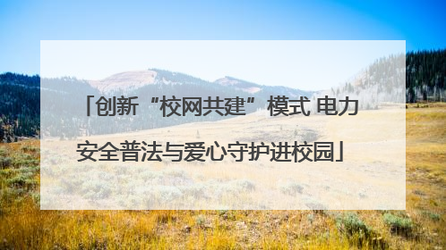 创新“校网共建”模式 电力安全普法与爱心守护进校园