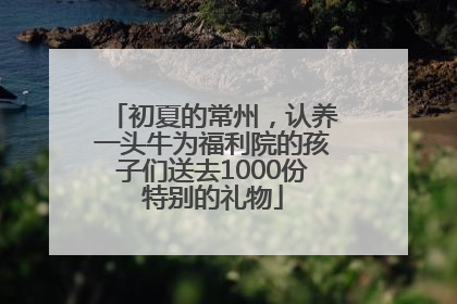 初夏的常州，认养一头牛为福利院的孩子们送去1000份特别的礼物