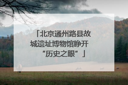 北京通州路县故城遗址博物馆睁开“历史之眼”