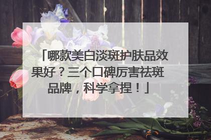 哪款美白淡斑护肤品效果好？三个口碑厉害祛斑品牌，科学拿捏！