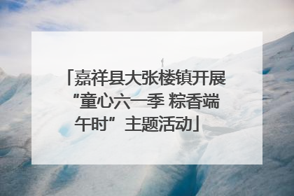 嘉祥县大张楼镇开展“童心六一季 粽香端午时”主题活动