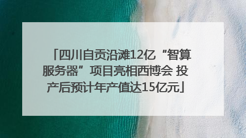 四川自贡沿滩12亿“智算服务器”项目亮相西博会 投产后预计年产值达15亿元