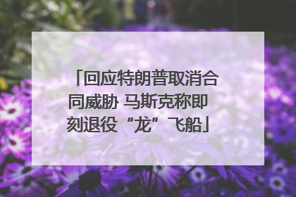 回应特朗普取消合同威胁 马斯克称即刻退役“龙”飞船