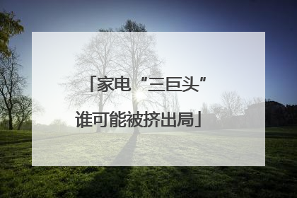 家电“三巨头”谁可能被挤出局