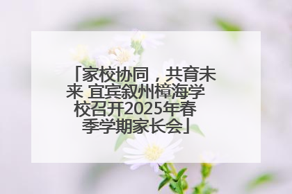 家校协同，共育未来 宜宾叙州樟海学校召开2025年春季学期家长会
