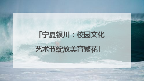 宁夏银川：校园文化艺术节绽放美育繁花