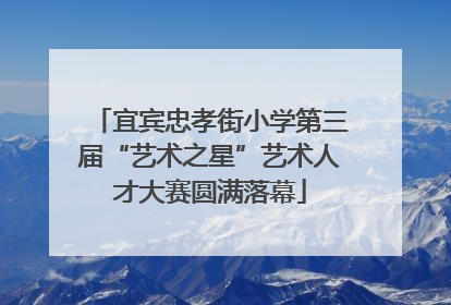 宜宾忠孝街小学第三届“艺术之星”艺术人才大赛圆满落幕
