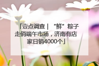 壹点调查｜“鲜”粽子走俏端午市场，济南有店家日销4000个