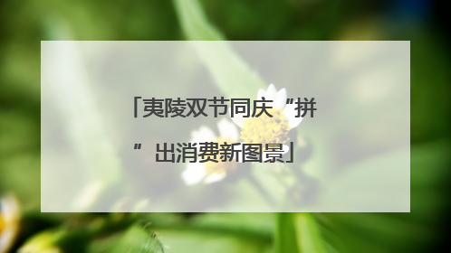 夷陵双节同庆“拼”出消费新图景