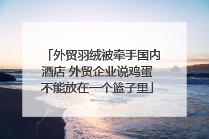 外贸羽绒被牵手国内酒店 外贸企业说鸡蛋不能放在一个篮子里