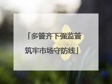 多管齐下强监管 筑牢市场守防线