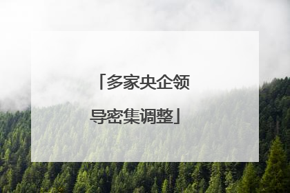 多家央企领导密集调整