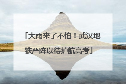 大雨来了不怕！武汉地铁严阵以待护航高考