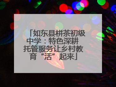 如东县栟茶初级中学：特色深耕 托管服务让乡村教育“活”起来