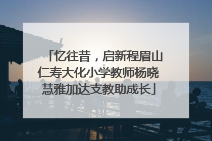 忆往昔，启新程眉山仁寿大化小学教师杨晓慧雅加达支教助成长