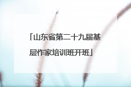 山东省第二十九届基层作家培训班开班