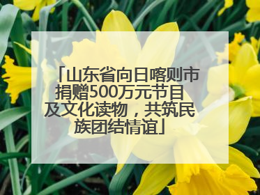 山东省向日喀则市捐赠500万元节目及文化读物，共筑民族团结情谊