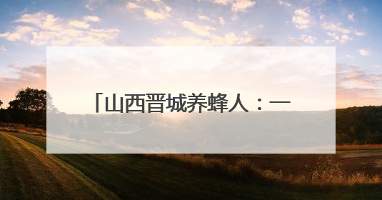 山西晋城养蜂人：一颗初心向“蜜”图强