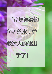 岸堤湿滑钓鱼者落水，曾救过人的他出手了