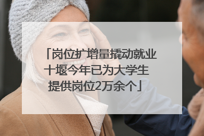 岗位扩增量撬动就业 十堰今年已为大学生提供岗位2万余个