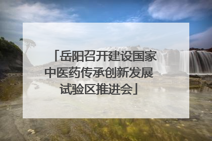 岳阳召开建设国家中医药传承创新发展试验区推进会