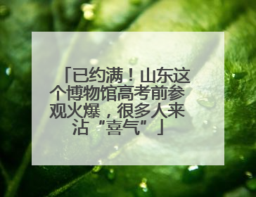 已约满！山东这个博物馆高考前参观火爆，很多人来沾“喜气”