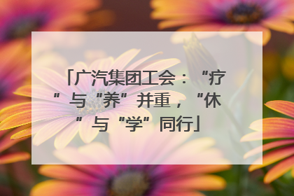 广汽集团工会：“疗”与“养”并重，“休”与“学”同行