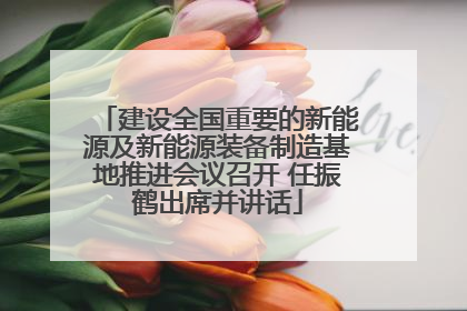 建设全国重要的新能源及新能源装备制造基地推进会议召开 任振鹤出席并讲话