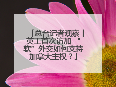 总台记者观察丨英王首次访加 “软”外交如何支持加拿大主权？