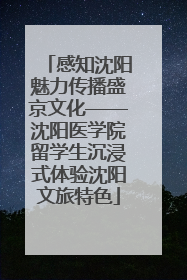 感知沈阳魅力传播盛京文化——沈阳医学院留学生沉浸式体验沈阳文旅特色