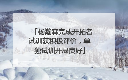 杨瀚森完成开拓者试训获积极评价，单独试训开局良好